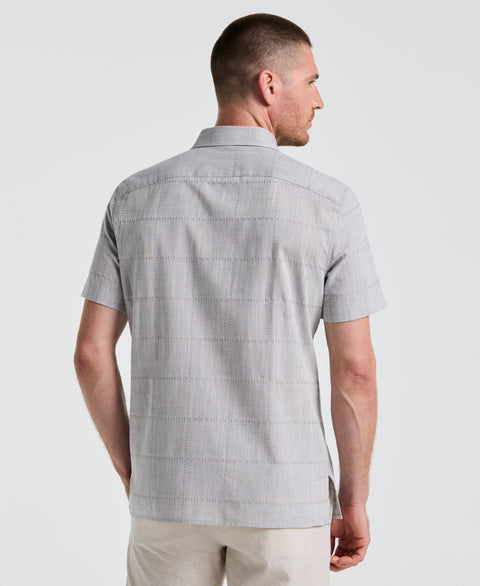 Cotton Slub Plaid Shirt (Chiseled Stone) 