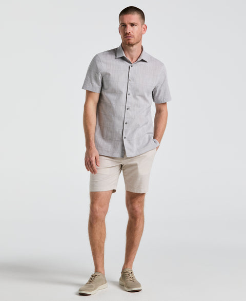Cotton Slub Plaid Shirt (Chiseled Stone) 