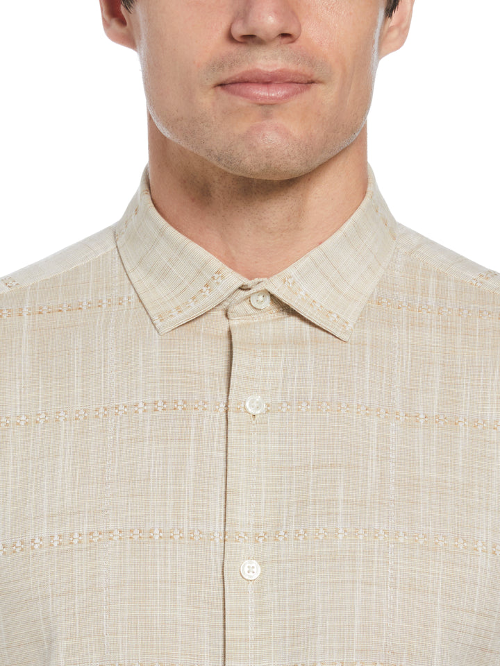Cotton Slub Plaid Shirt (Gravel) 