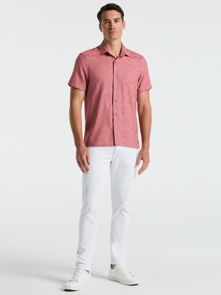 Cotton Plaid Shirt (Withered Rose) 