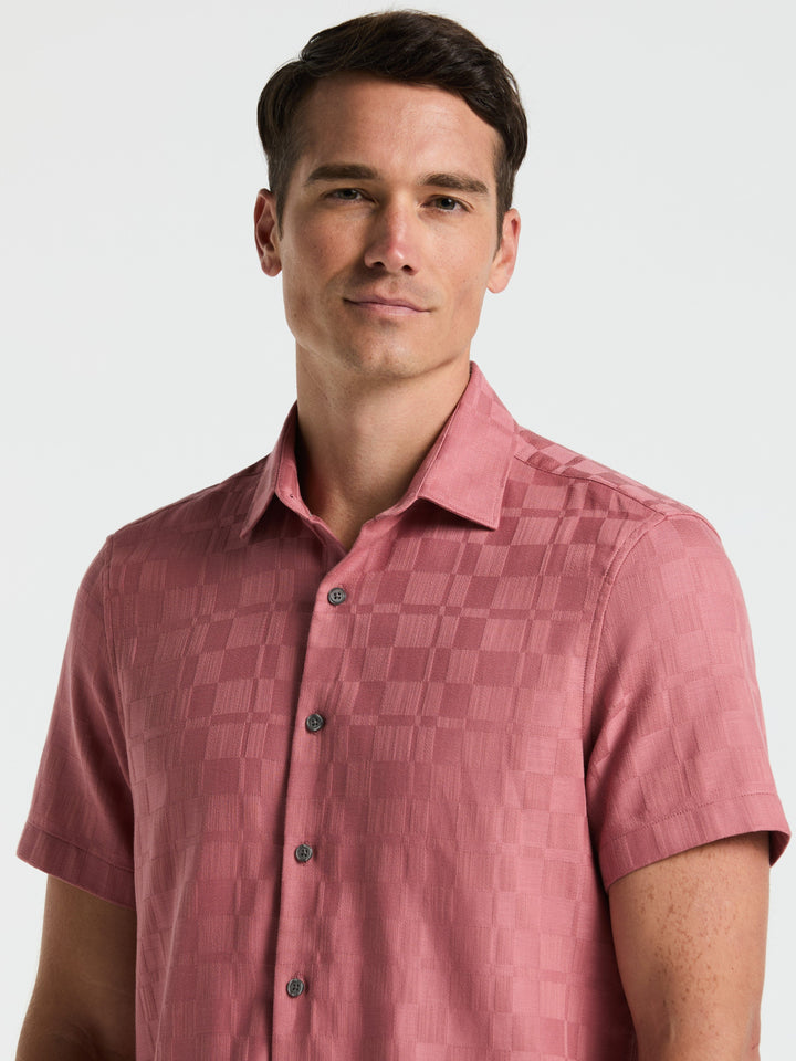 Cotton Plaid Shirt (Withered Rose) 