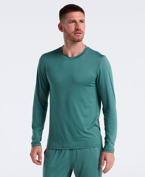 Deluxe Touch Crew Neck Long Sleeve (Sagebrush Green) 