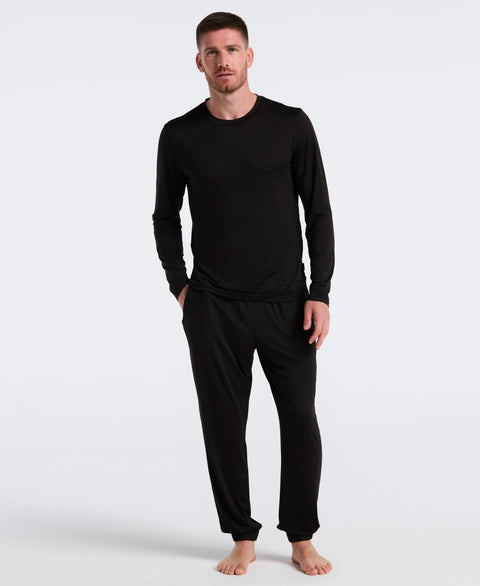 Deluxe Touch Crew Neck Long Sleeve (Black Beauty) 
