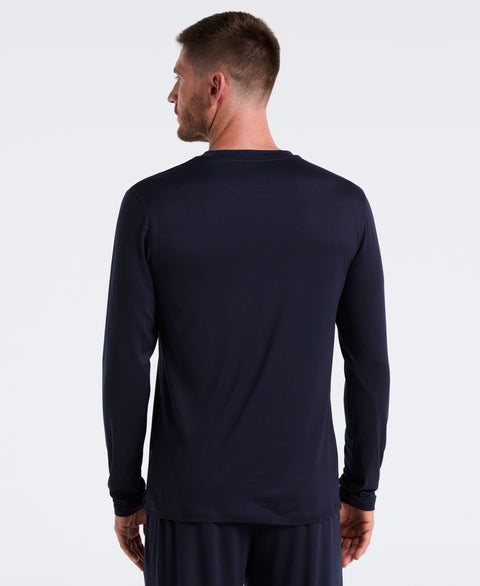 Deluxe Touch Crew Neck Long Sleeve (Navy Iris) 