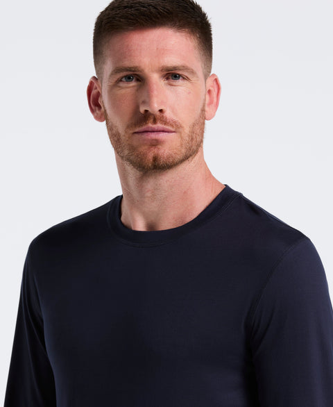 Deluxe Touch Crew Neck Long Sleeve (Navy Iris) 