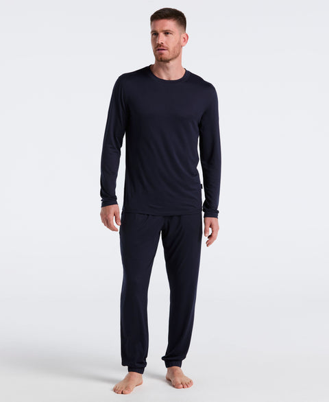 Deluxe Touch Crew Neck Long Sleeve (Navy Iris) 