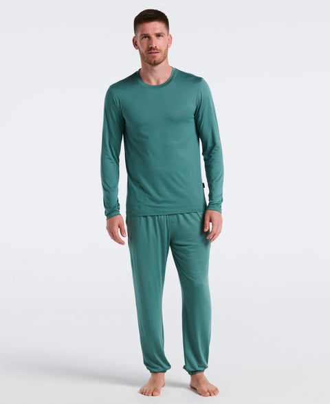 Deluxe Touch Crew Neck Long Sleeve (Sagebrush Green) 