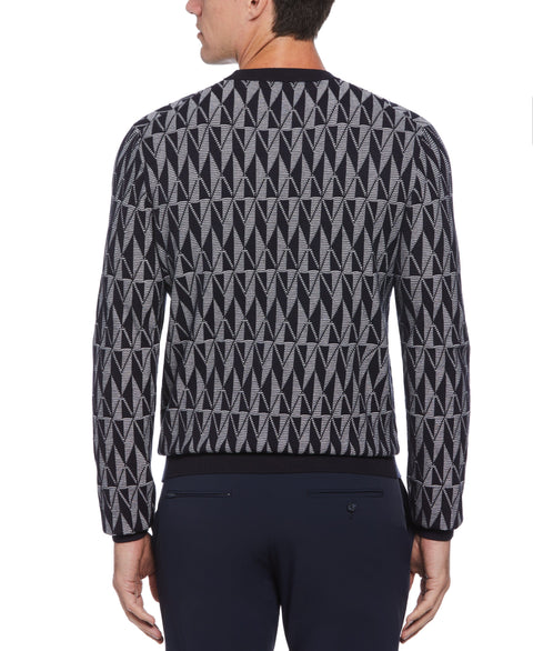 Diamond Crew Neck Sweater (Bright White) 