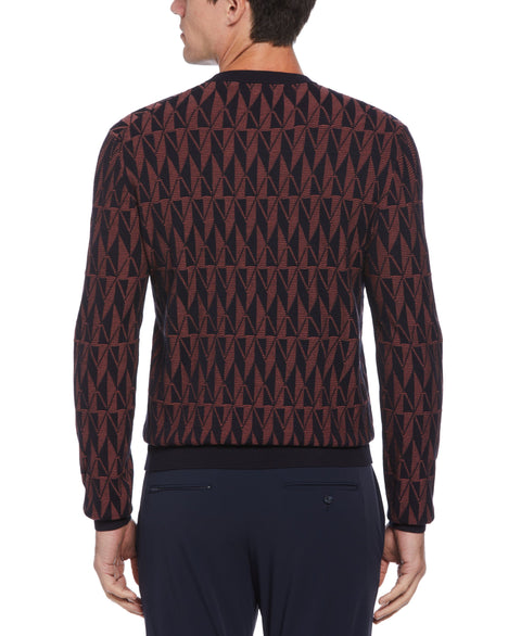Diamond Crew Neck Sweater (Marsala) 