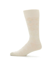 Textured Argyle Logo Crew Socks (Silver Birch) 