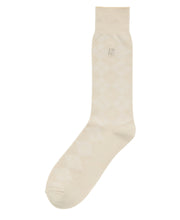 Textured Argyle Logo Crew Socks (Silver Birch) 
