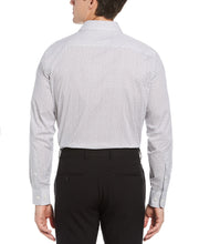 Ditsy Floral Print Stretch Shirt with Collar Stays Bright White Perry Ellis