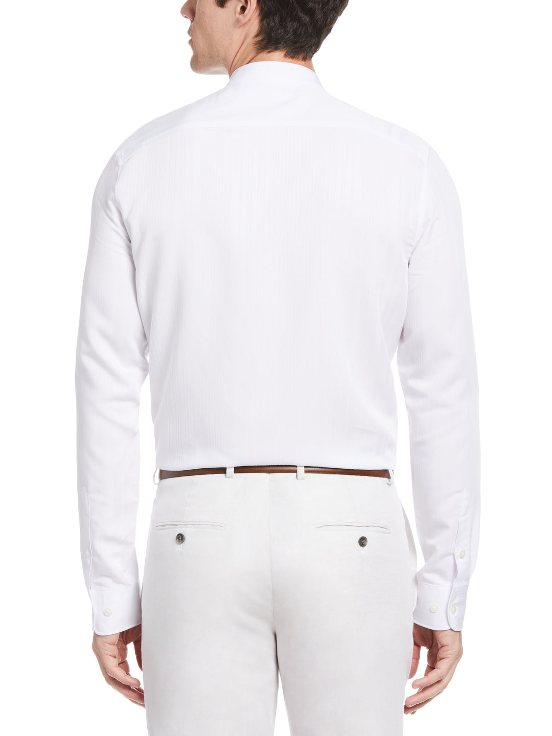 Dobby Banded Collar Shirt (Bright White) 