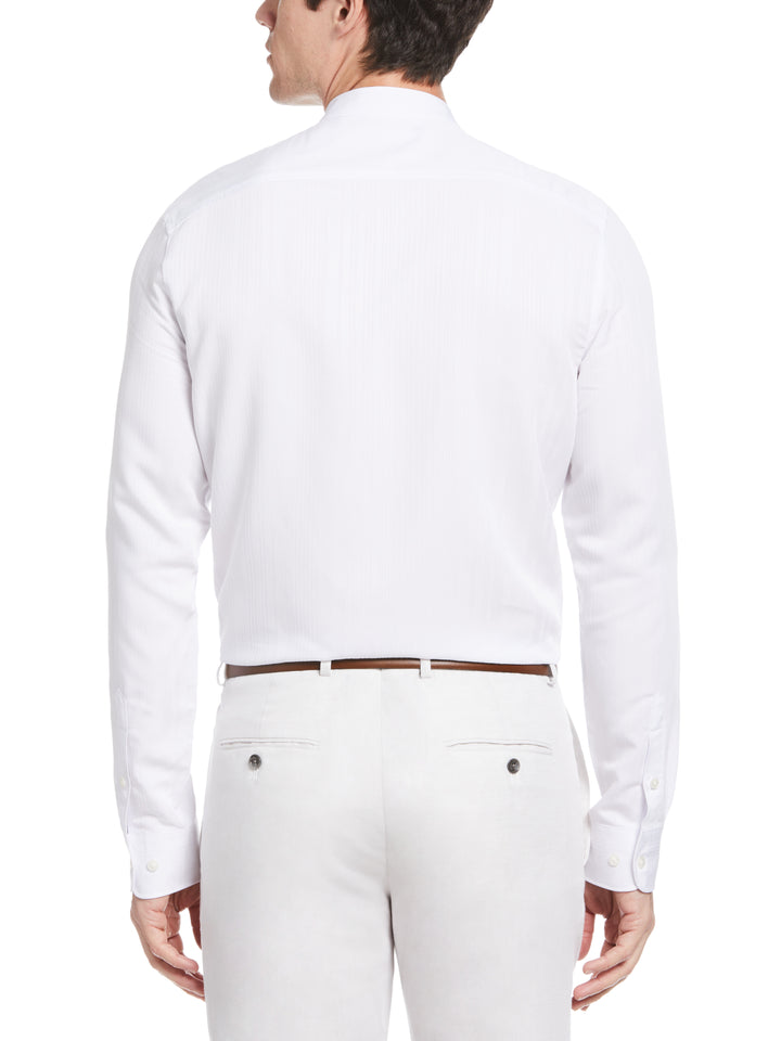 Dobby Banded Collar Shirt (Bright White) 