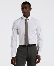 Dobby Cotton Stretch Slim Fit Shirt (Bright White) 