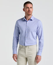 Dobby Cotton Stretch Slim Fit Shirt (Vista Blue) 