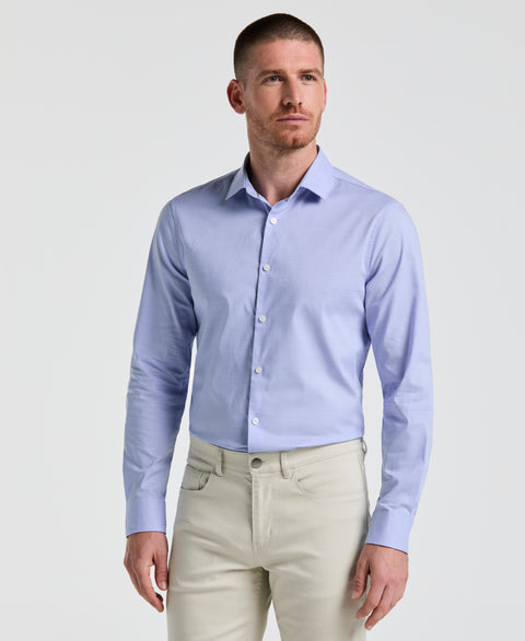 Dobby Cotton Stretch Slim Fit Shirt (Vista Blue) 