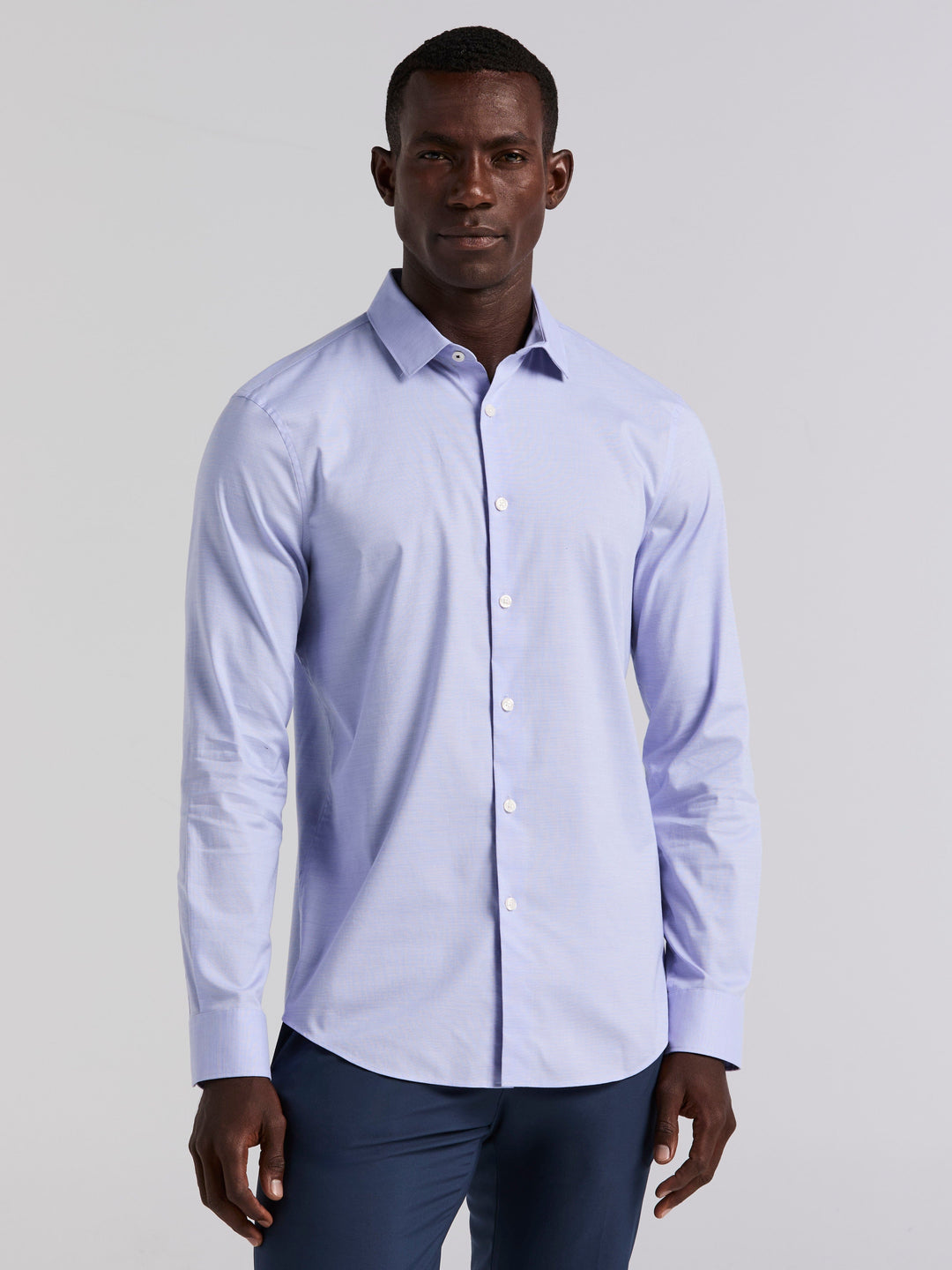 Dobby Cotton Stretch Slim Fit Shirt (Vista Blue) 
