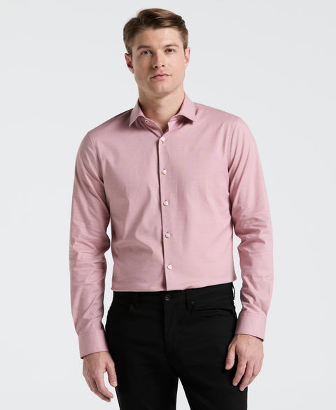 Dobby Cotton Stretch Slim Fit Shirt (Withered Rose) 