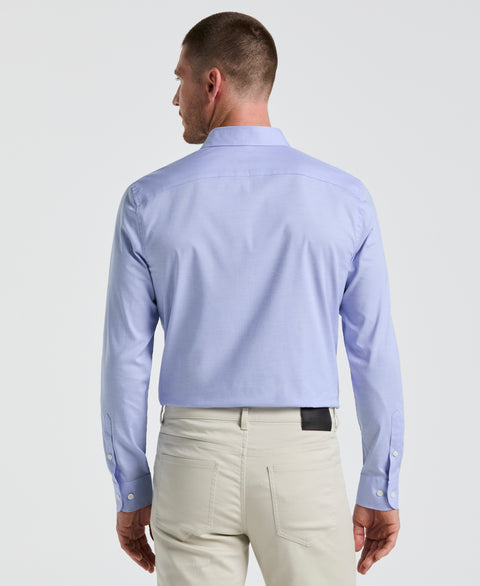 Dobby Cotton Stretch Slim Fit Shirt (Vista Blue) 