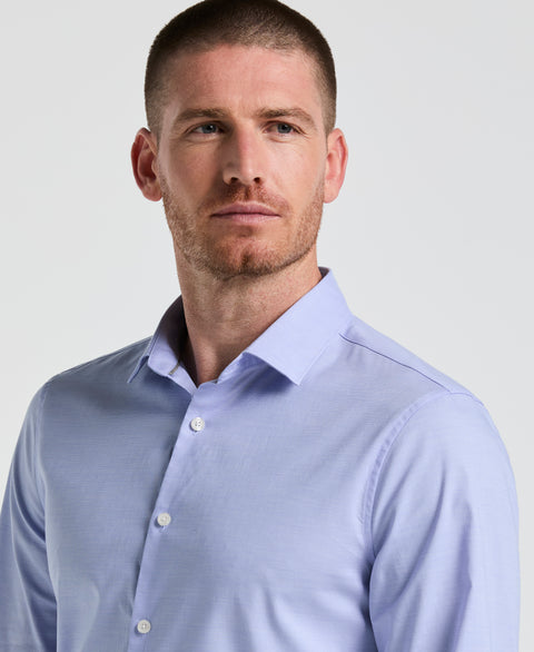 Dobby Cotton Stretch Slim Fit Shirt (Vista Blue) 