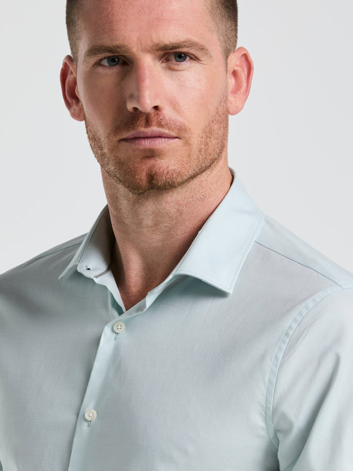 Dobby Cotton Stretch Slim Fit Shirt (Ether) 