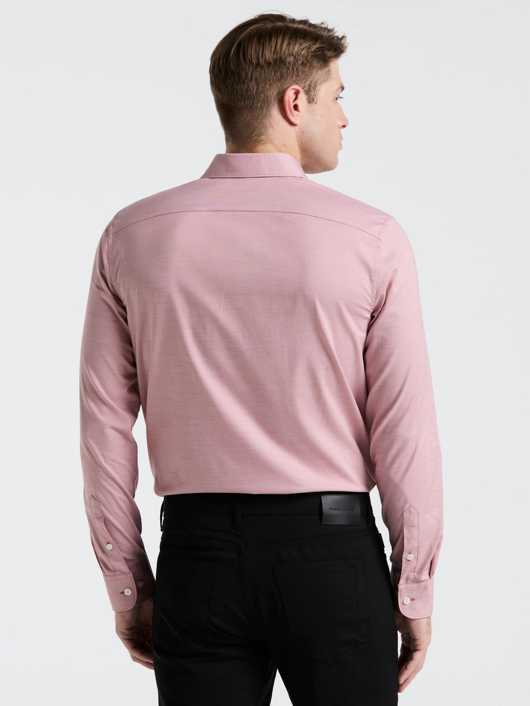 Dobby Cotton Stretch Slim Fit Shirt (Withered Rose) 