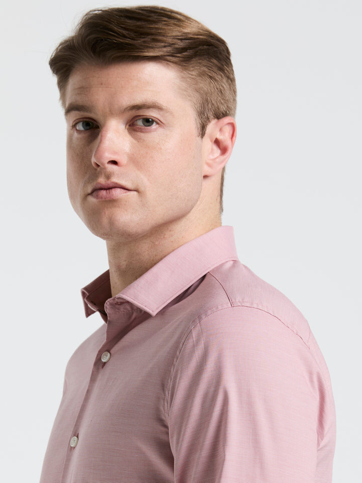 Dobby Cotton Stretch Slim Fit Shirt (Withered Rose) 