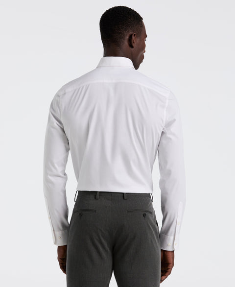 Dobby Cotton Stretch Slim Fit Shirt (Bright White) 
