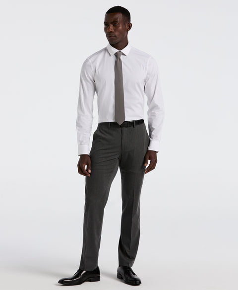 Dobby Cotton Stretch Slim Fit Shirt (Bright White) 