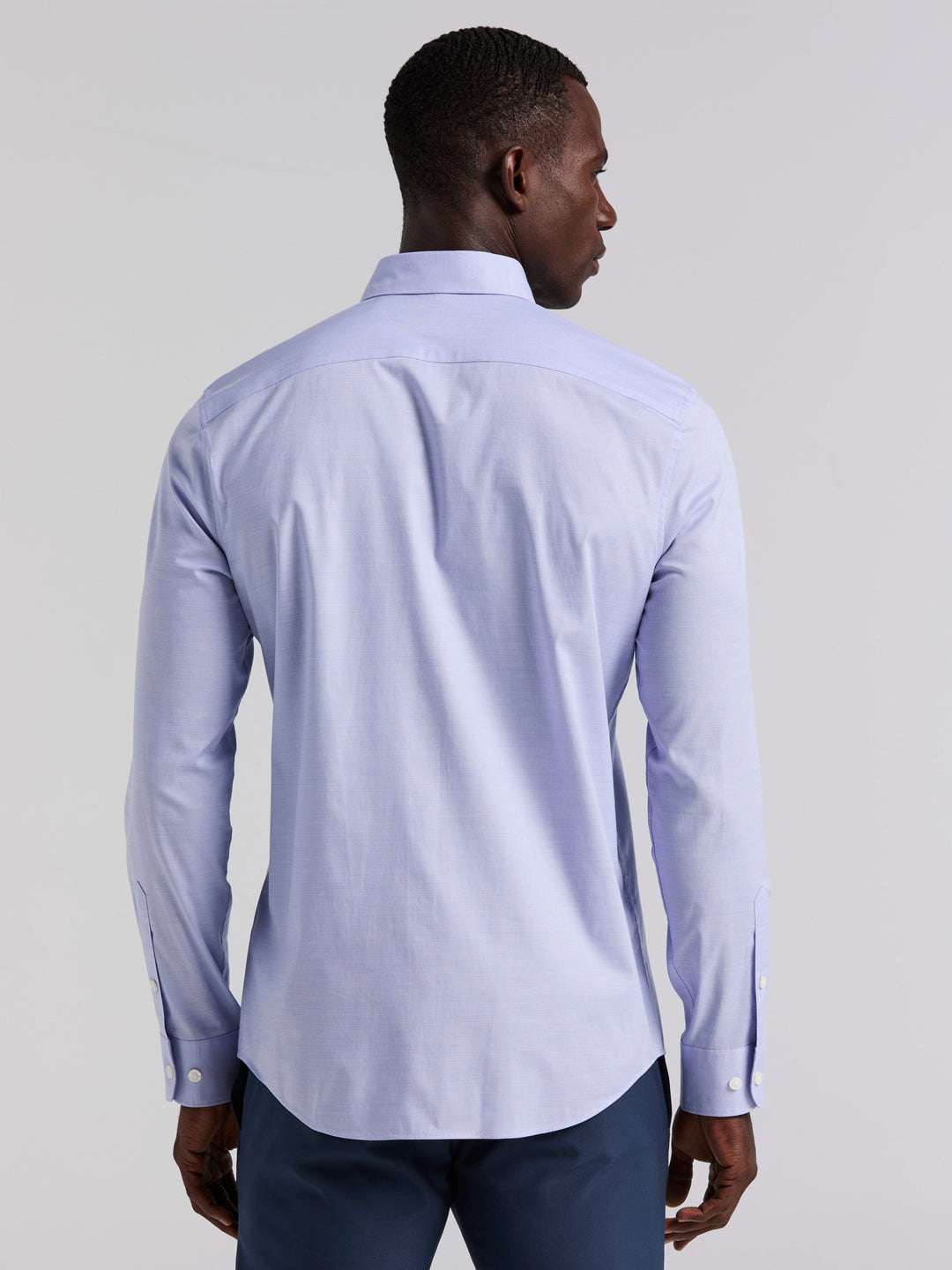 Dobby Cotton Stretch Slim Fit Shirt (Vista Blue) 