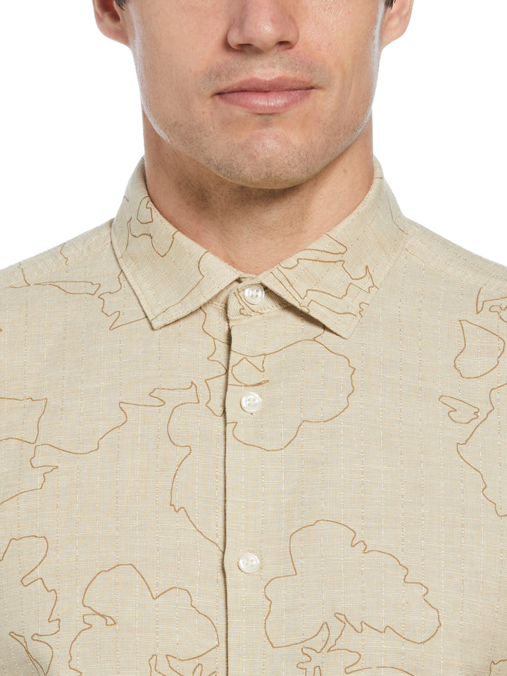 Dobby Floral Print Shirt (Elmwood) 