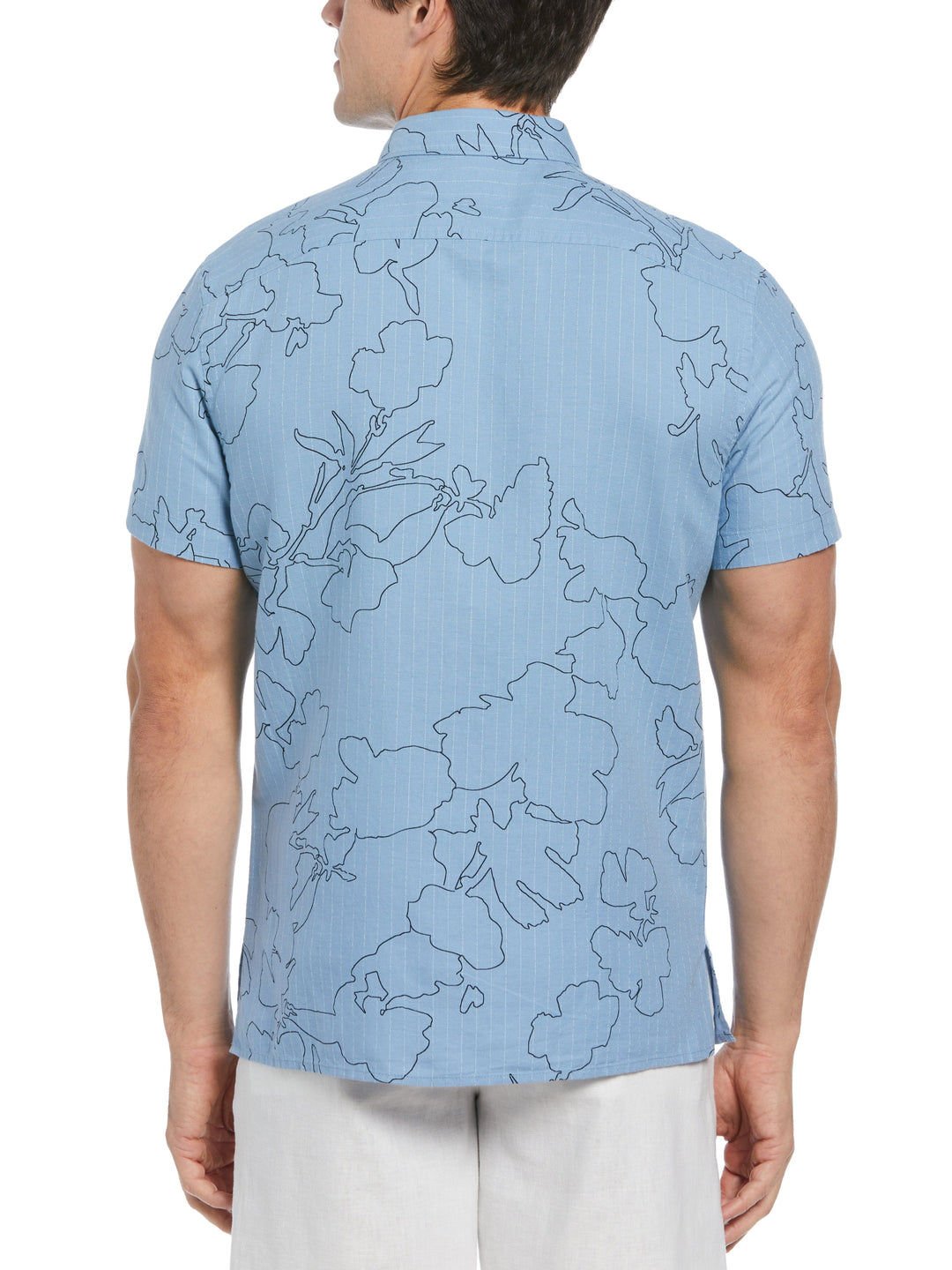 Dobby Floral Print Shirt (Black) 