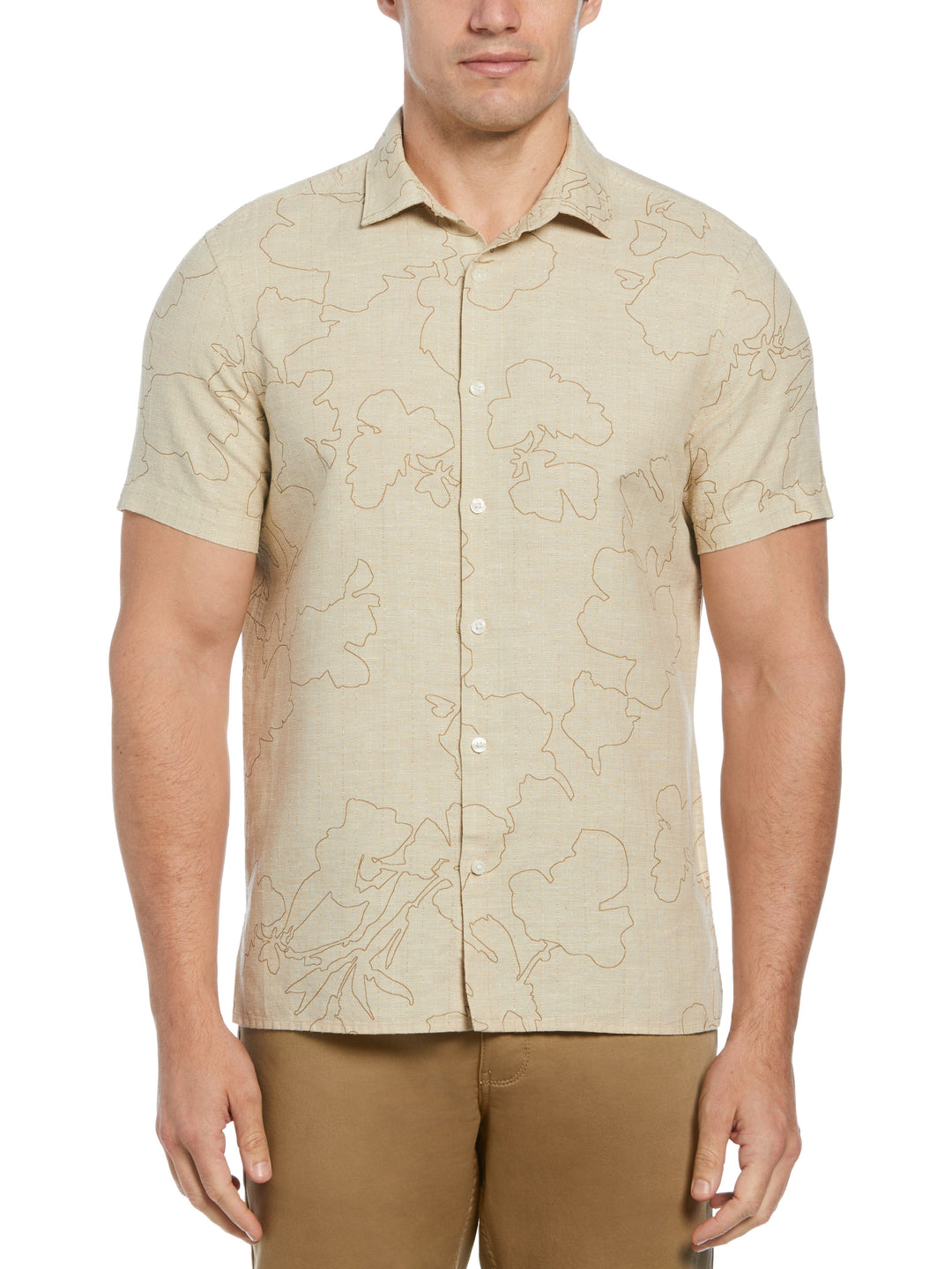 Dobby Floral Print Shirt (Elmwood) 