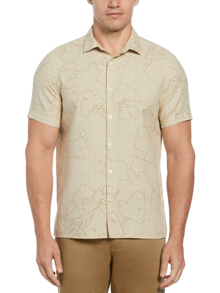 Dobby Floral Print Shirt (Elmwood) 