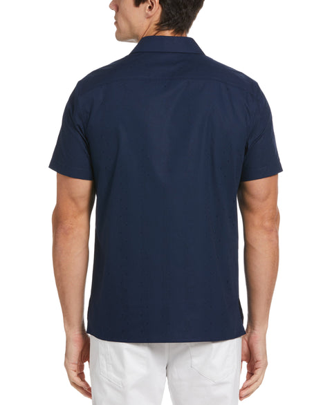 Dobby Geo Stripe Print Shirt (Ink) 