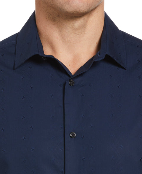 Dobby Geo Stripe Print Shirt (Ink) 