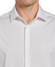 Dobby Geo Stripe Print Shirt (Bright White) 
