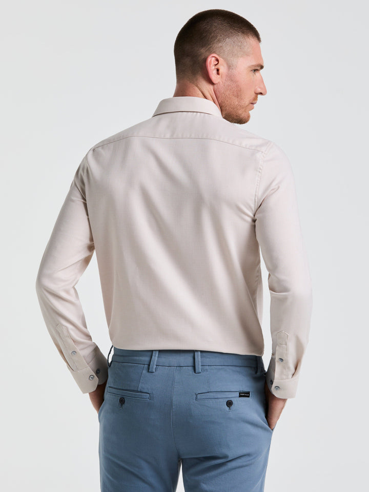 Dobby King Micro Print Shirt (Taupe) 