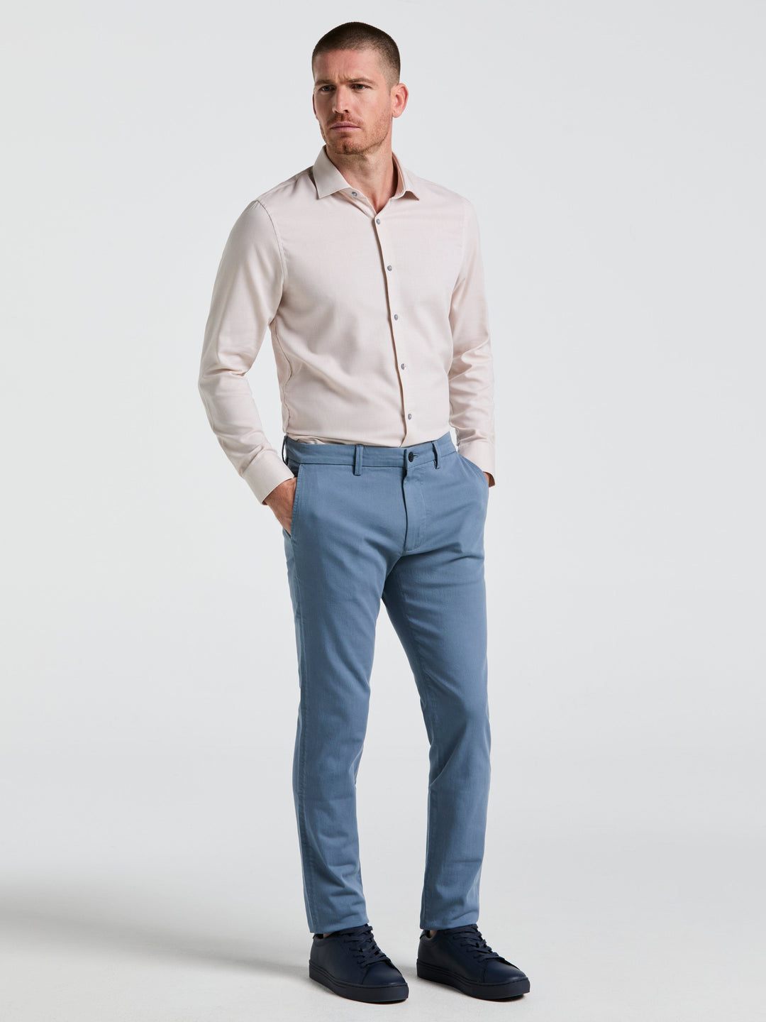 Dobby King Micro Print Shirt (Taupe) 