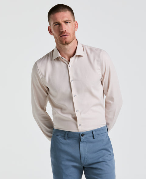 Dobby King Micro Print Shirt (Taupe) 