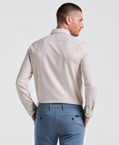 Dobby King Micro Print Shirt (Taupe) 