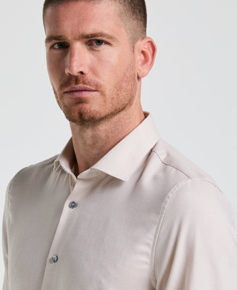 Dobby King Micro Print Shirt (Taupe) 