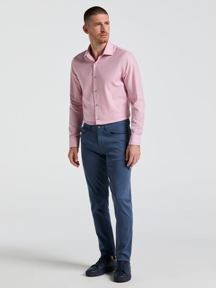 Dobby Micro Diamond Print Shirt (Faded Rose) 