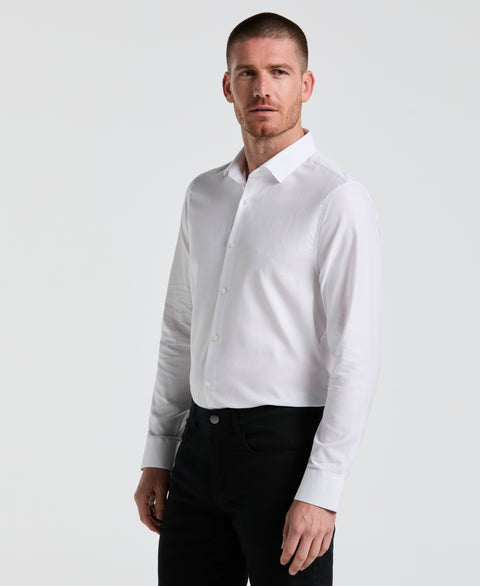 Dobby Micro Diamond Print Shirt (White) 
