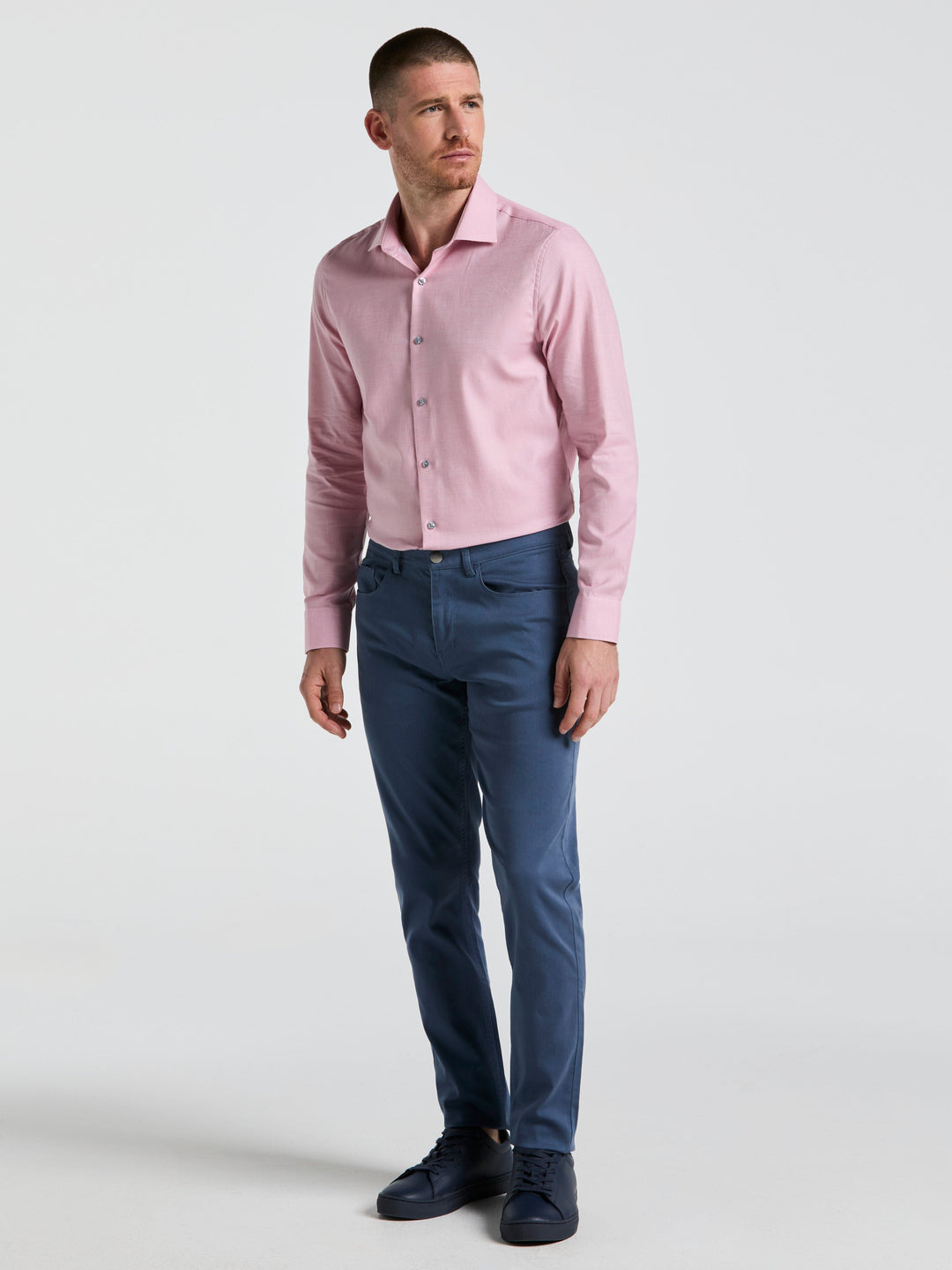 Dobby Micro Diamond Print Shirt (Faded Rose) 