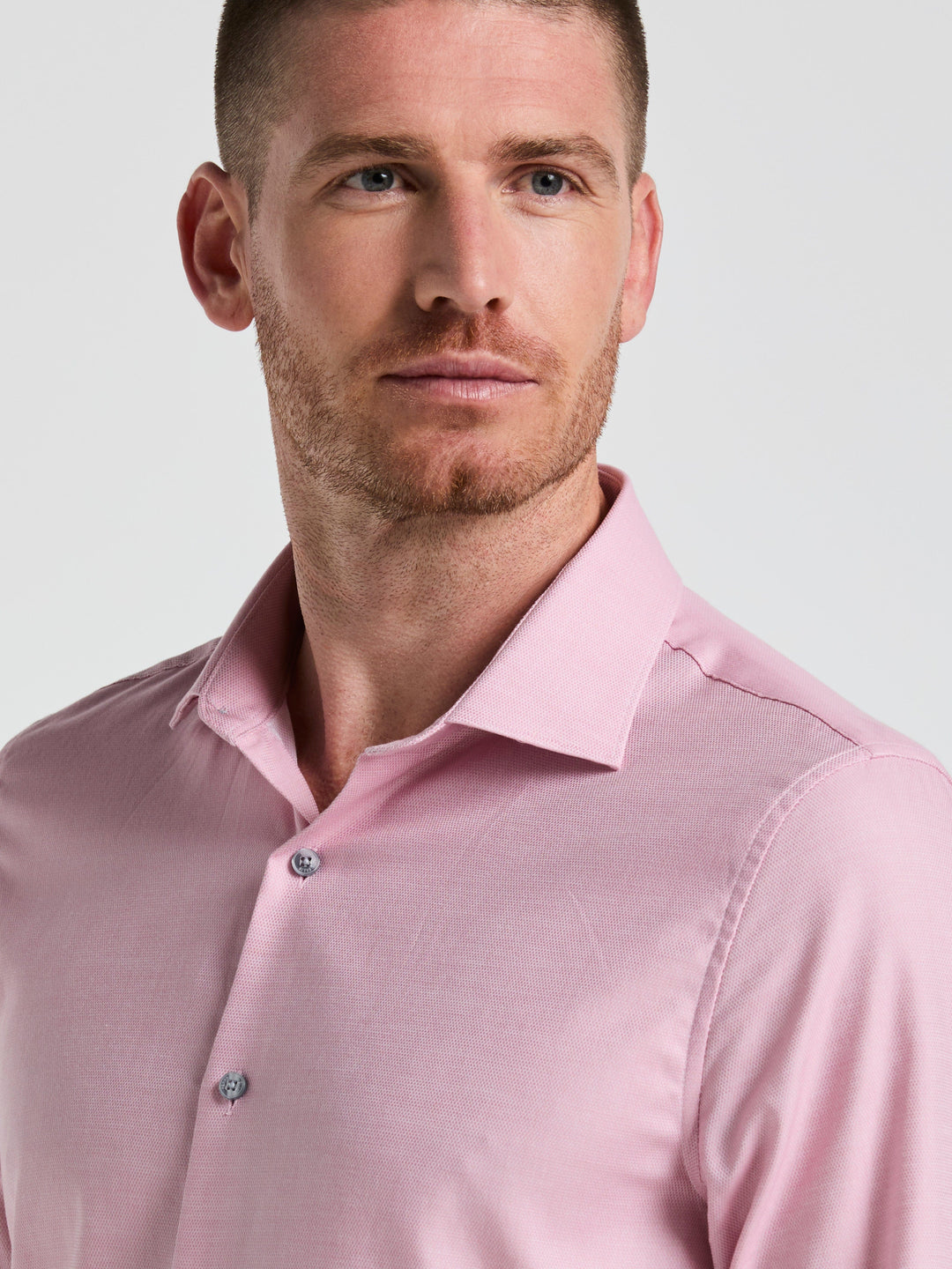 Dobby Micro Diamond Print Shirt (Faded Rose) 