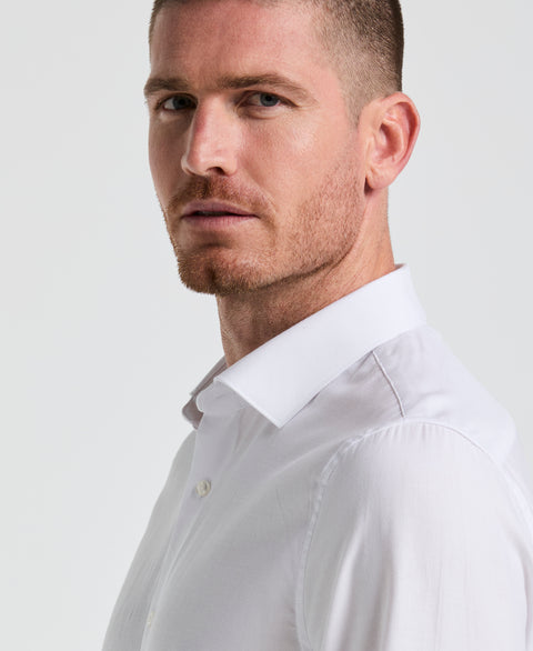 Dobby Micro Diamond Print Shirt (White) 