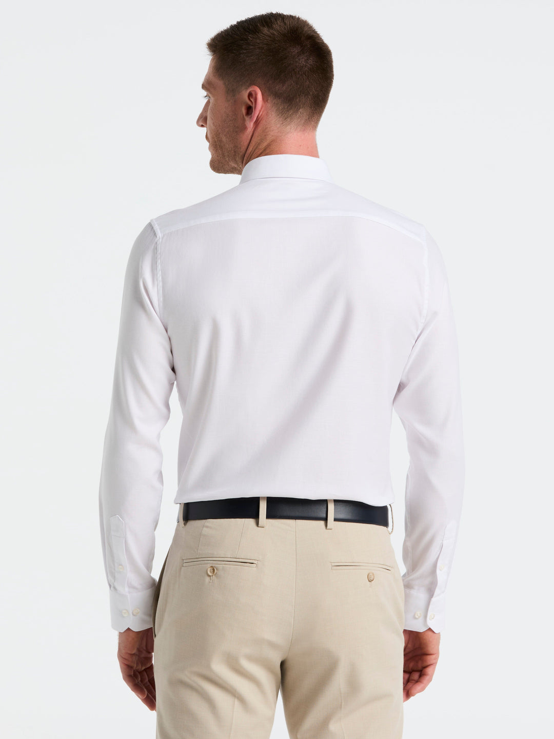 Dobby Micro Diamond Print Shirt (White) 