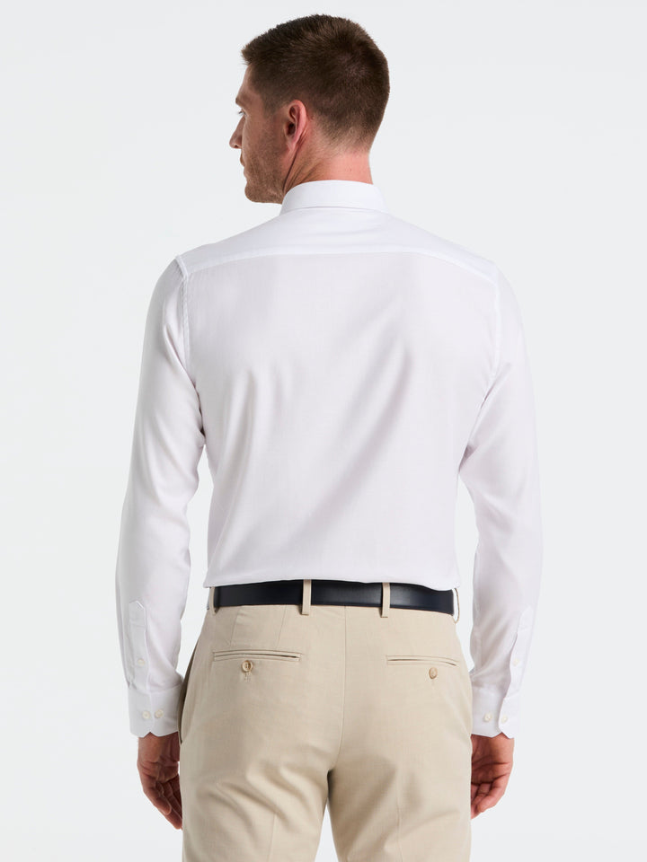 Dobby Micro Diamond Print Shirt (White) 